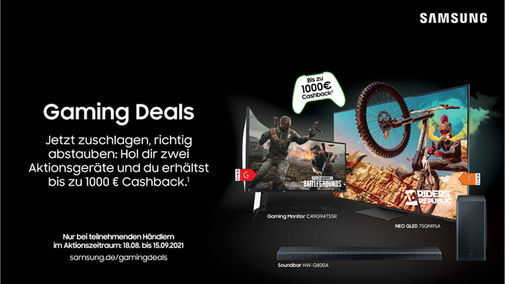 Samsung Gaming Deals¹: Cashback erhöhen und mehr Spielspaß genießen